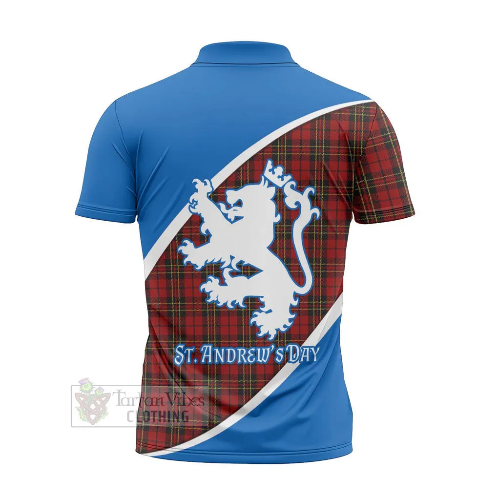 Brodie Family Crest Tartan Zipper Polo Shirt Celebrate Saint Andrew's Day in Style