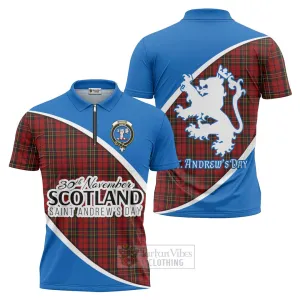 Brodie Family Crest Tartan Zipper Polo Shirt Celebrate Saint Andrew's Day in Style