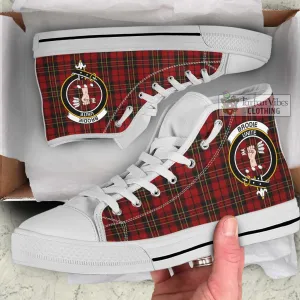 Brodie Tartan High Top Shoes with Family Crest