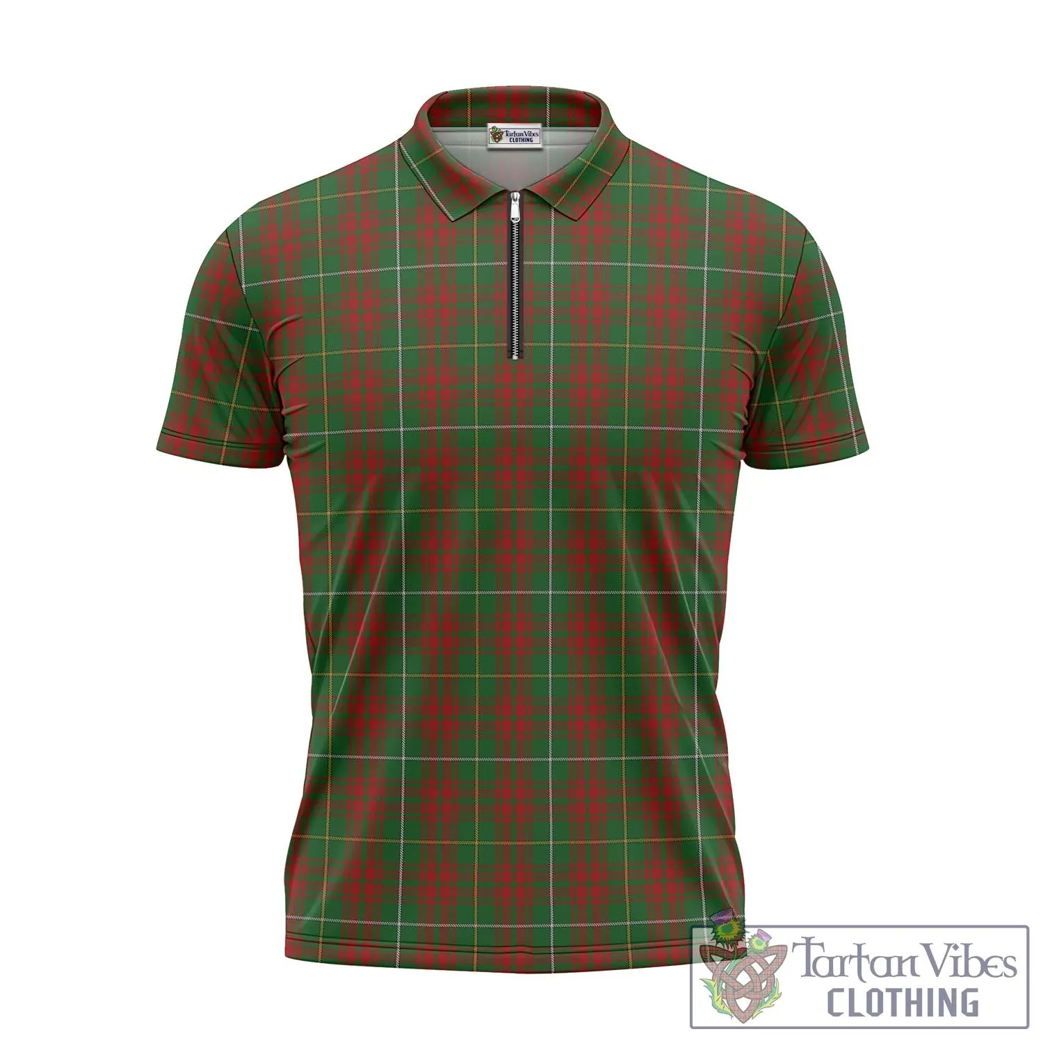 Bruce Hunting Tartan Zipper Polo Shirt