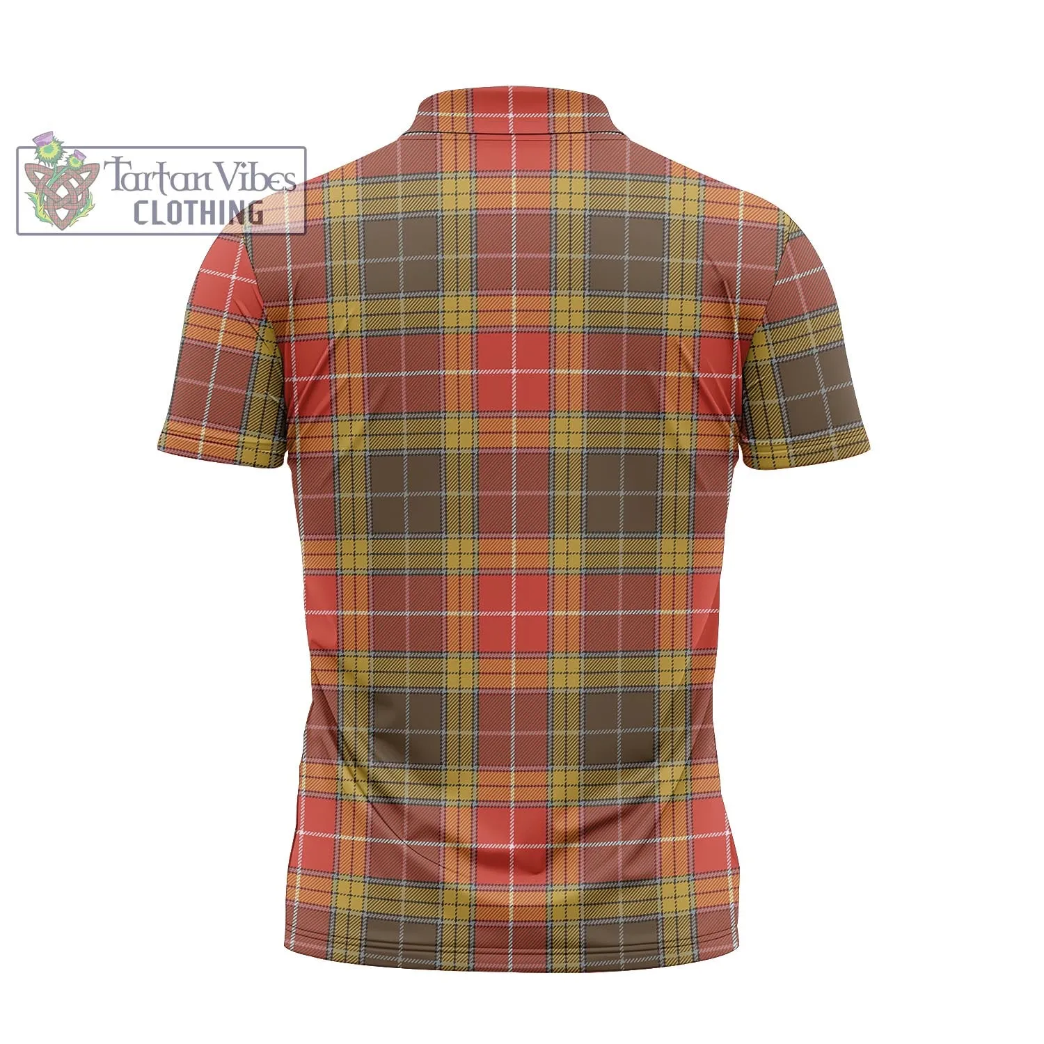 Buchanan Old Set Weathered Tartan Zipper Polo Shirt