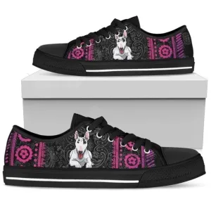 Bull Terrier Women'S Sneakers Dog Lover Low Top Shoes, Dog Printed Shoes, Canvas Shoes For Men, Women