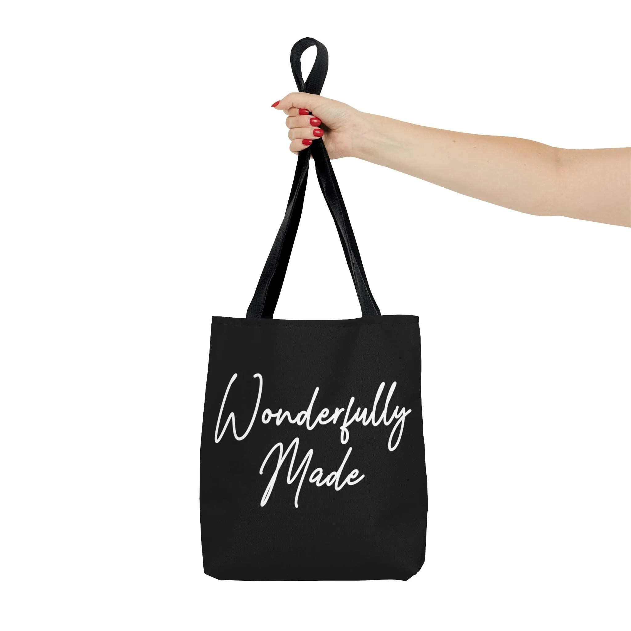 Canvas Tote Bag, Wonderfully Made, Affirmation Inspiration