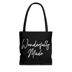 Canvas Tote Bag, Wonderfully Made, Affirmation Inspiration