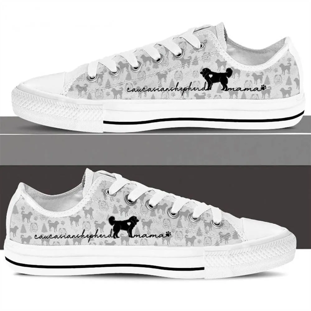 Caucasian Shepherd Low Top Shoes, Dog Printed Shoes, Canvas Shoes For Men, Women