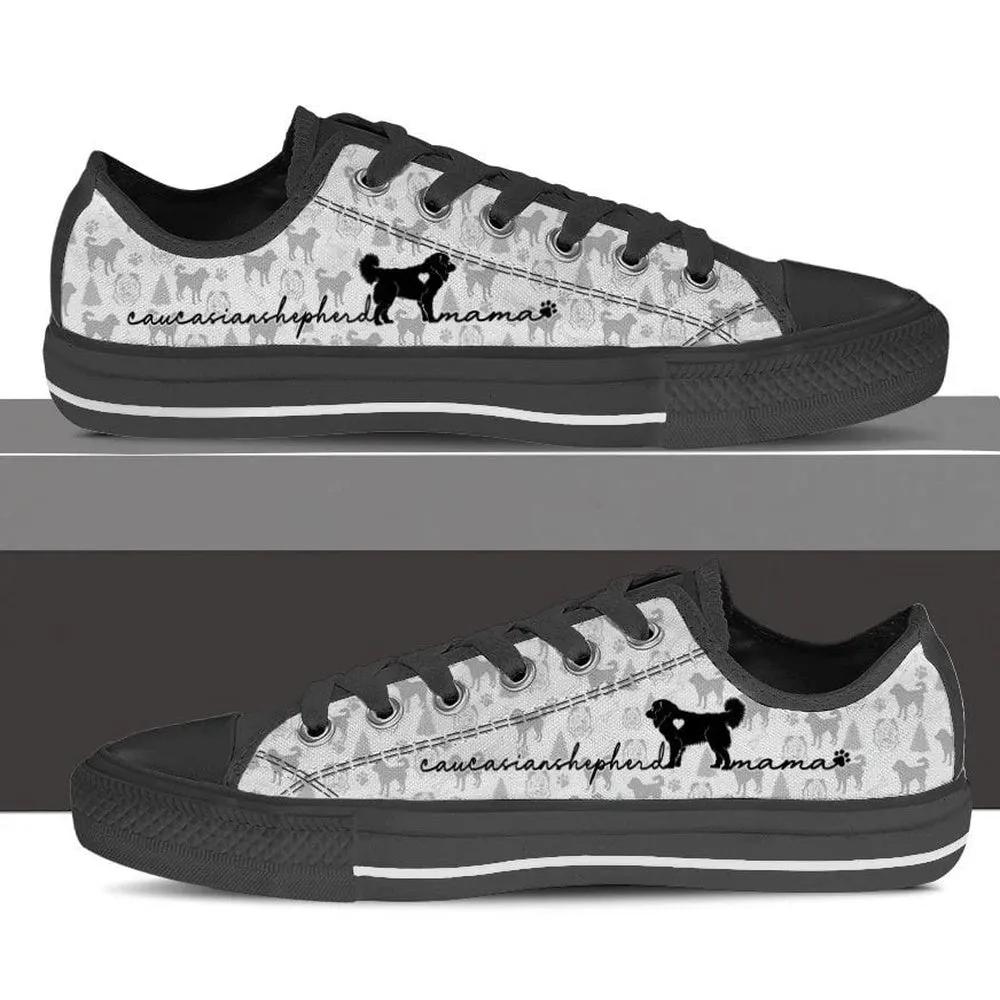 Caucasian Shepherd Low Top Shoes, Dog Printed Shoes, Canvas Shoes For Men, Women