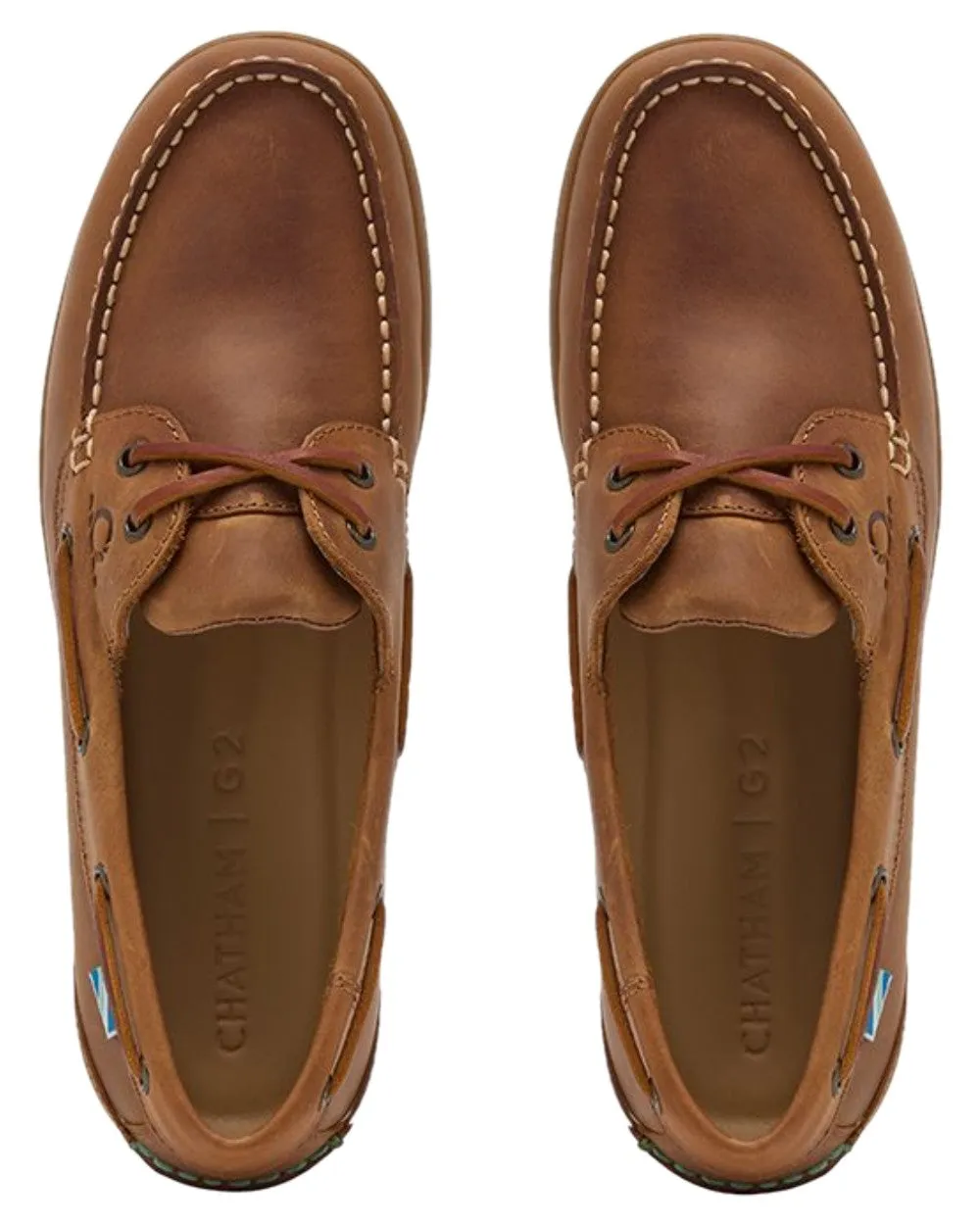 Chatham Mens Deck Buton G2 Premium Leather Boat Shoes