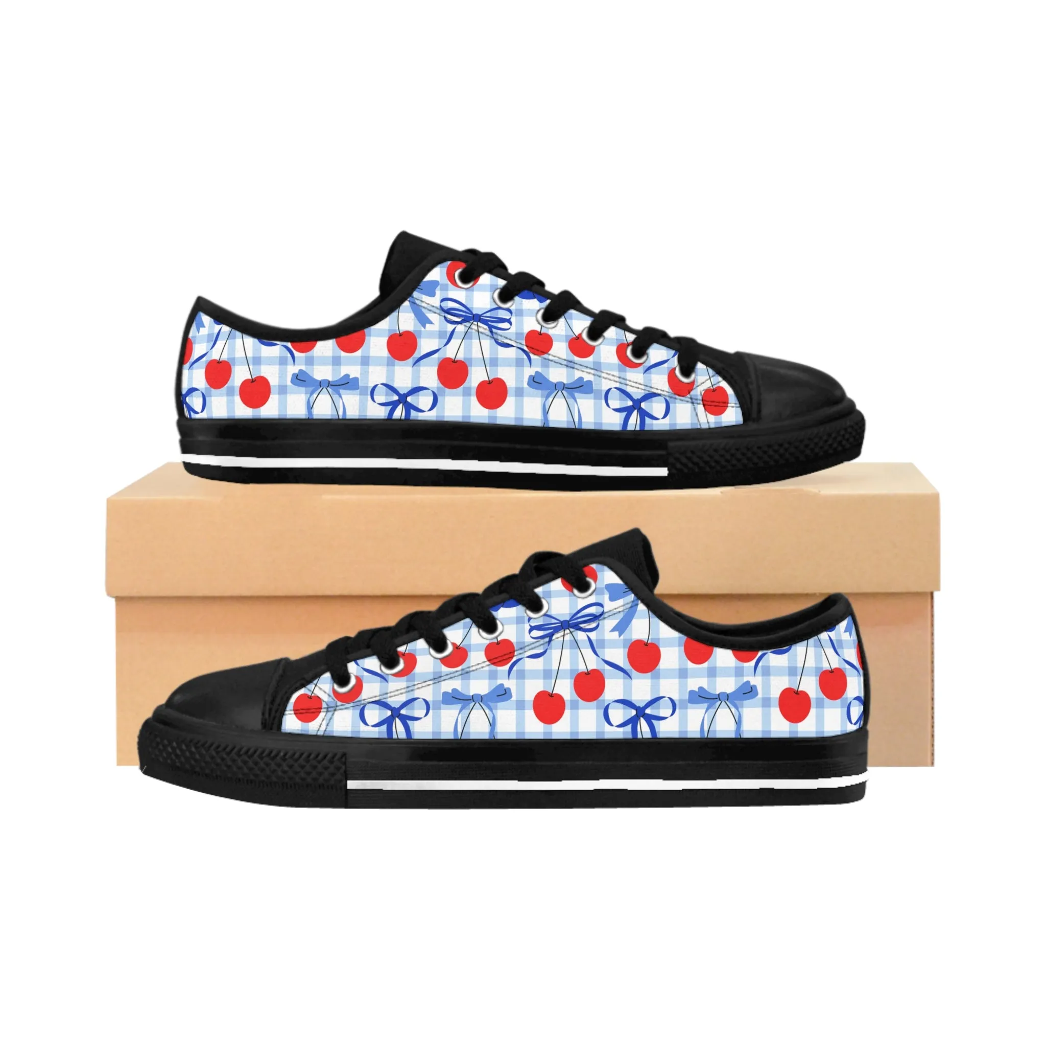 Cherry and Bows Men's Sneakers