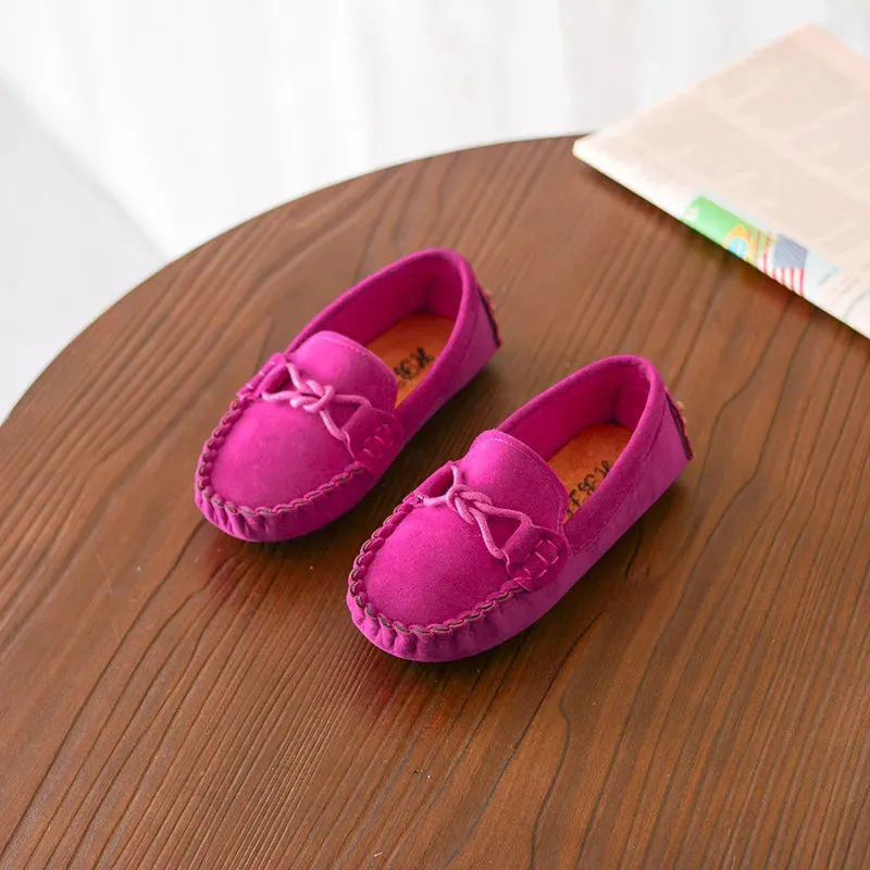 Children Girls Loafers Shoes Flat Comfortable Sneakers Baby Kids Casual Shoes Toddler Boys Slip-on Shoes Soft Bottom Solid Color