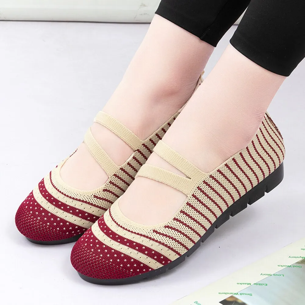 Cilool Weaving Breathable Loafers  Comfortable Walking Casual Flats Shoes WF12