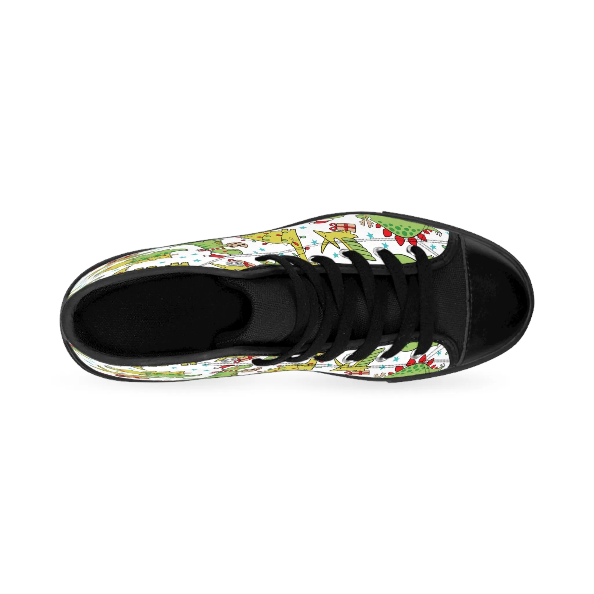 Colorful Christmas Dinosaurs Women's Classic Sneakers