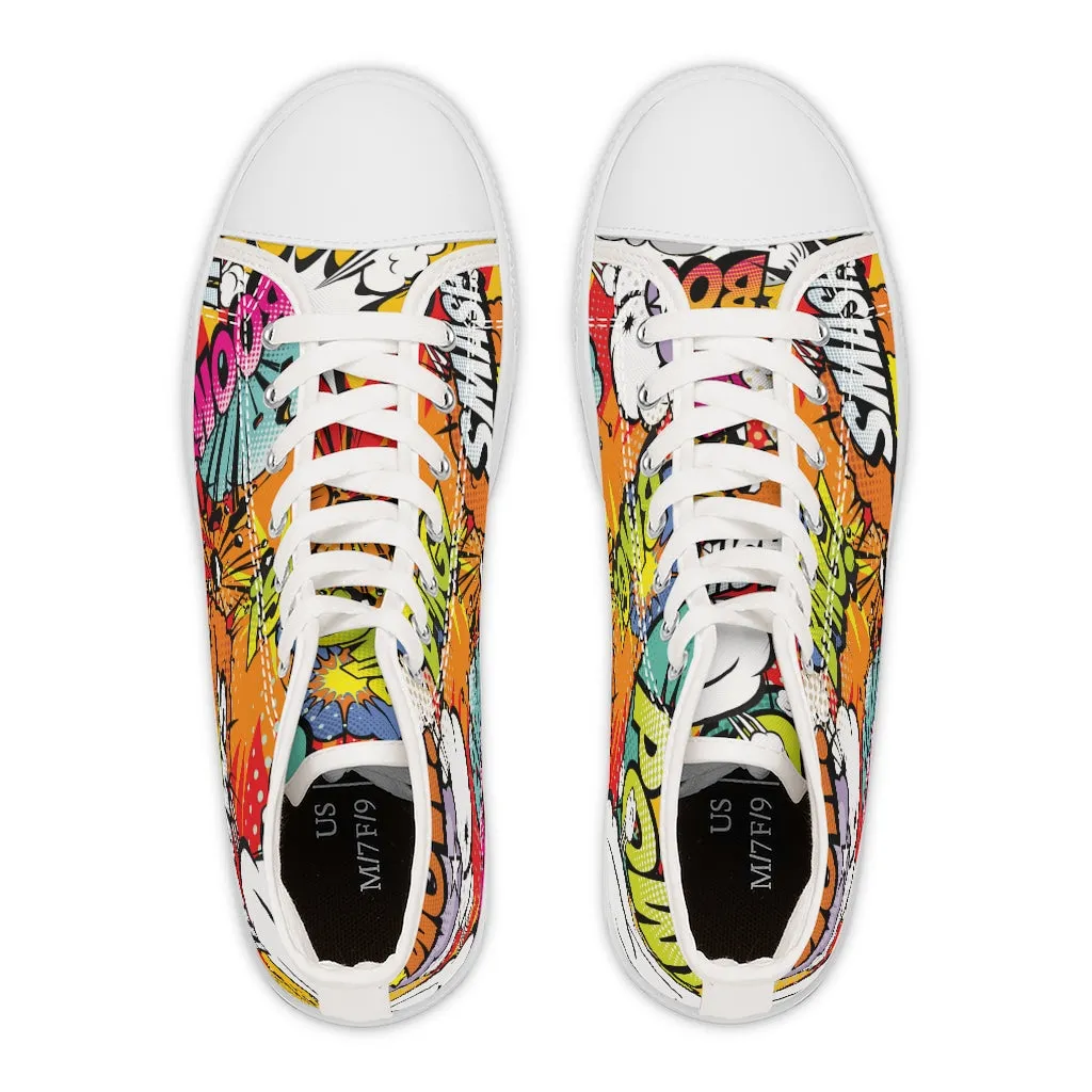 Comic book style Women's High Top Sneakers