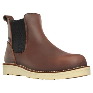 Danner Bull Run Chelsea Wedge Work Boots for Men - Brown - 10M