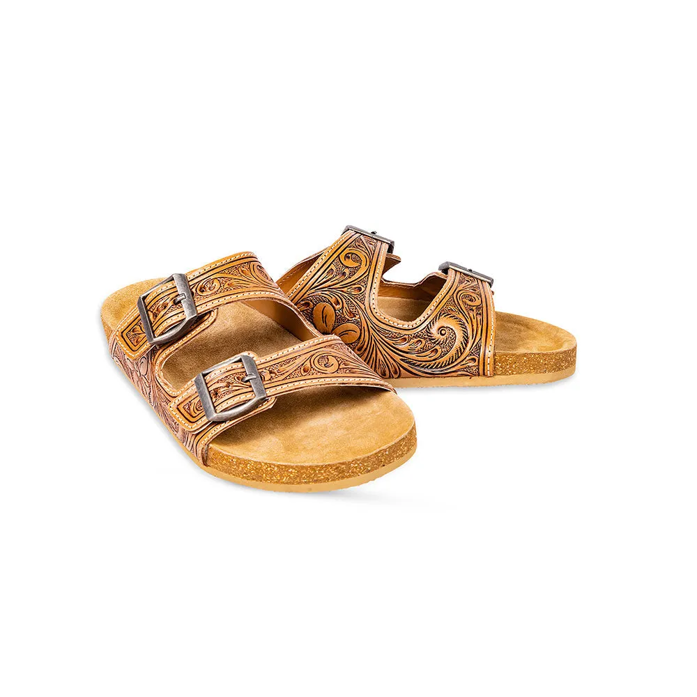 Darla Trail Hand-Tooled Sandals