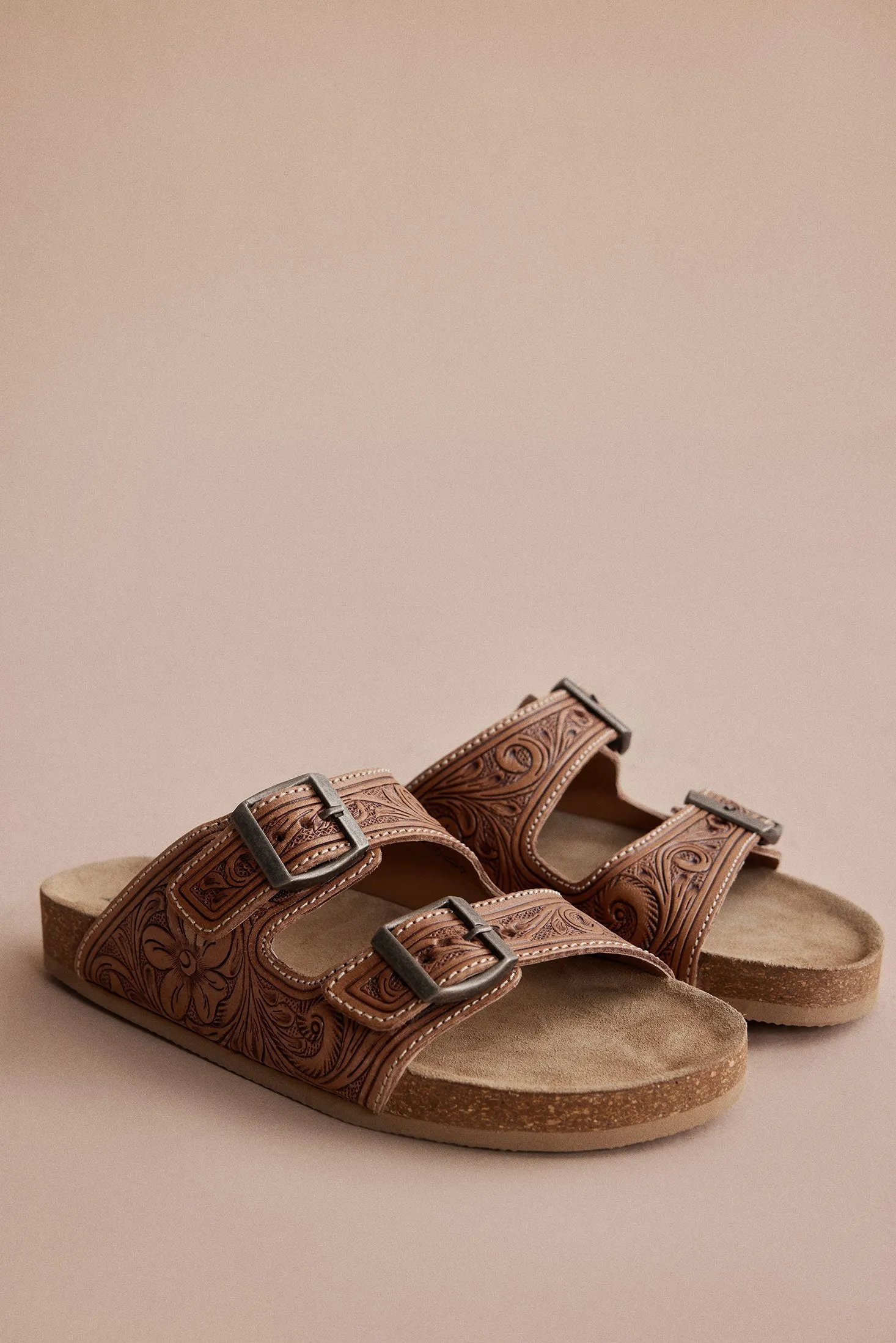 Darla Trail Hand-Tooled Sandals