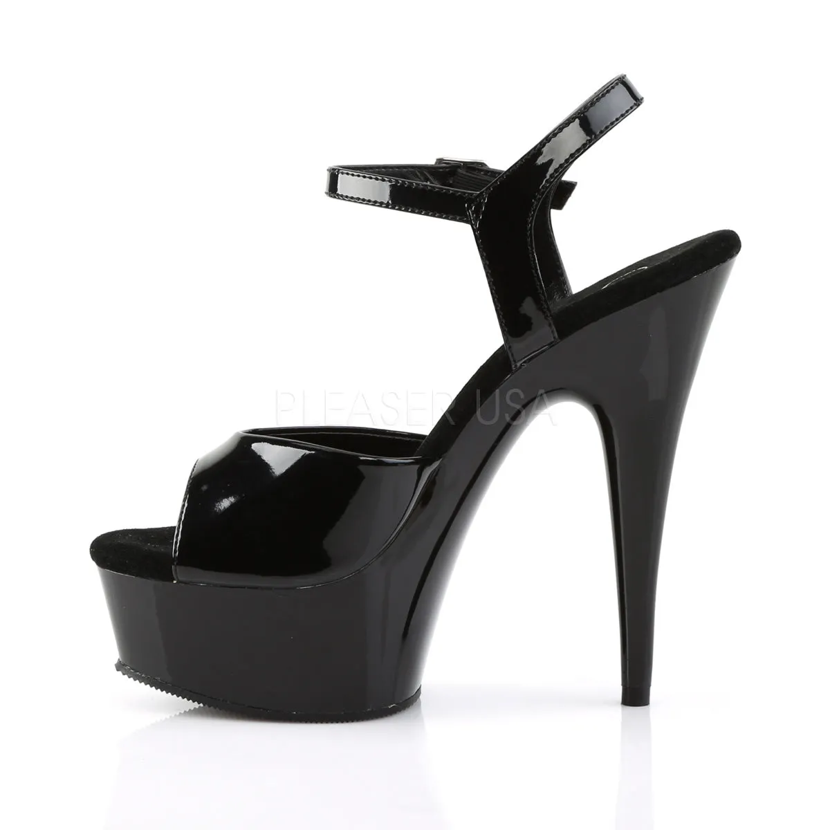 Delight-609 Black PA Platform Sandals