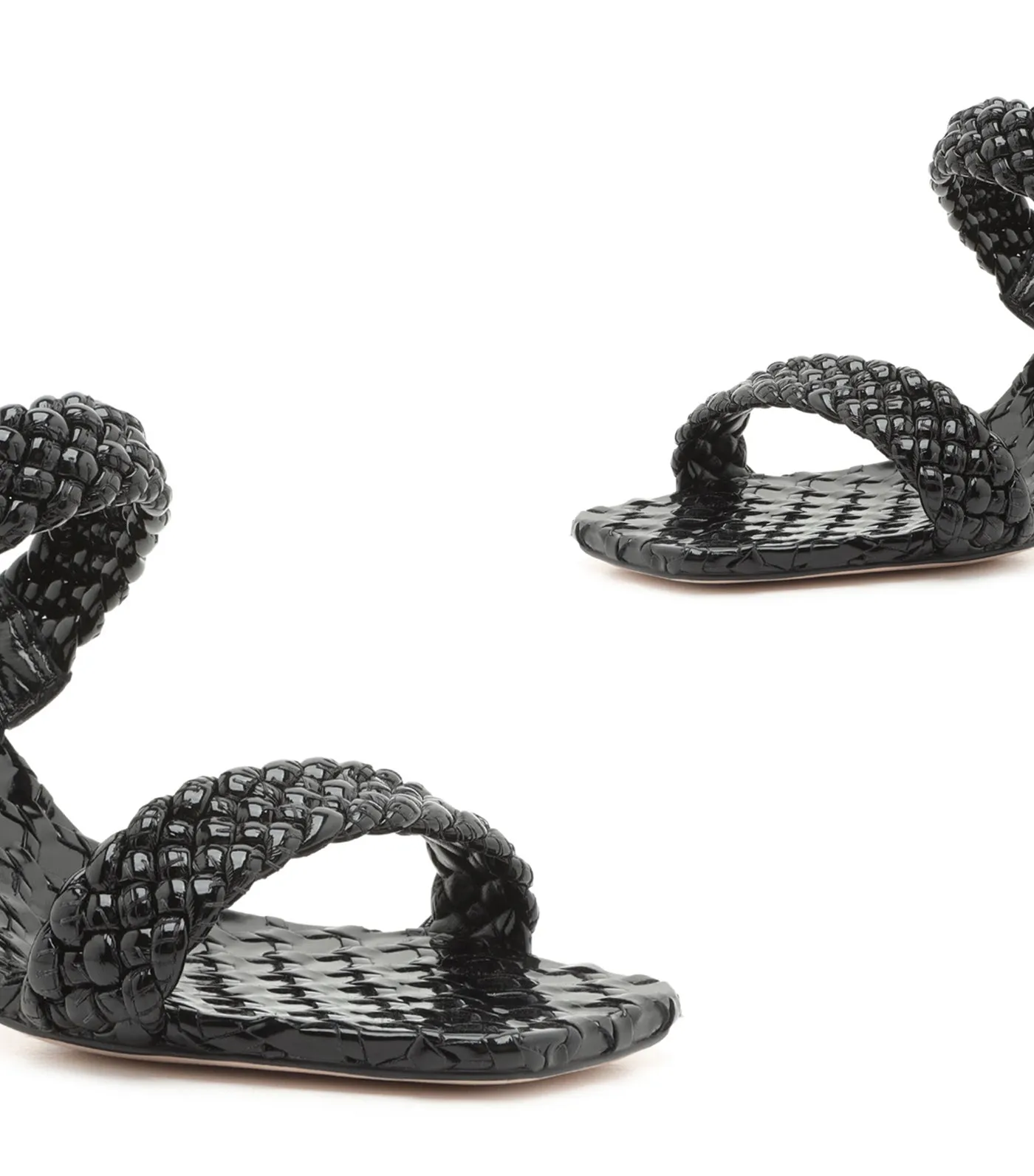 Deluxe Brilho Heeled Sandal Black