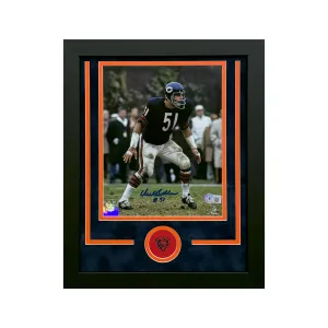 Dick Butkus Hand Signed & Framed Chicago Bears 8x10 Football Photo