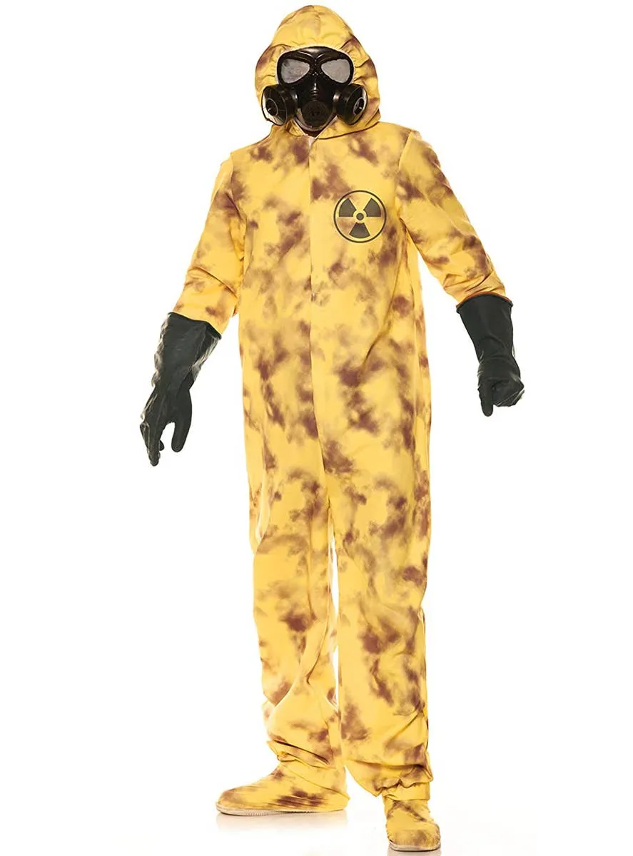 Dirty Yellow Hazmat Suit Mens Plus Size Halloween Costume