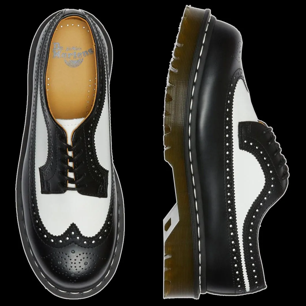 Dr Martens - 3989 Bex Smooth B/W Leather Brogue Shoes