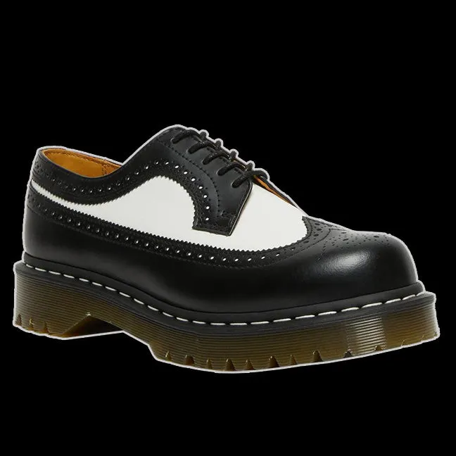 Dr Martens - 3989 Bex Smooth B/W Leather Brogue Shoes