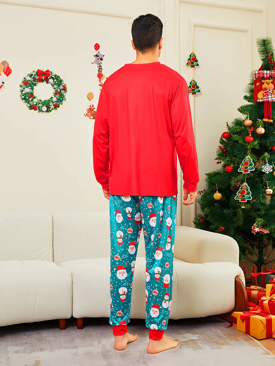 Family Parent-Child Christmas Shoes Santa Claus Pajamas Set