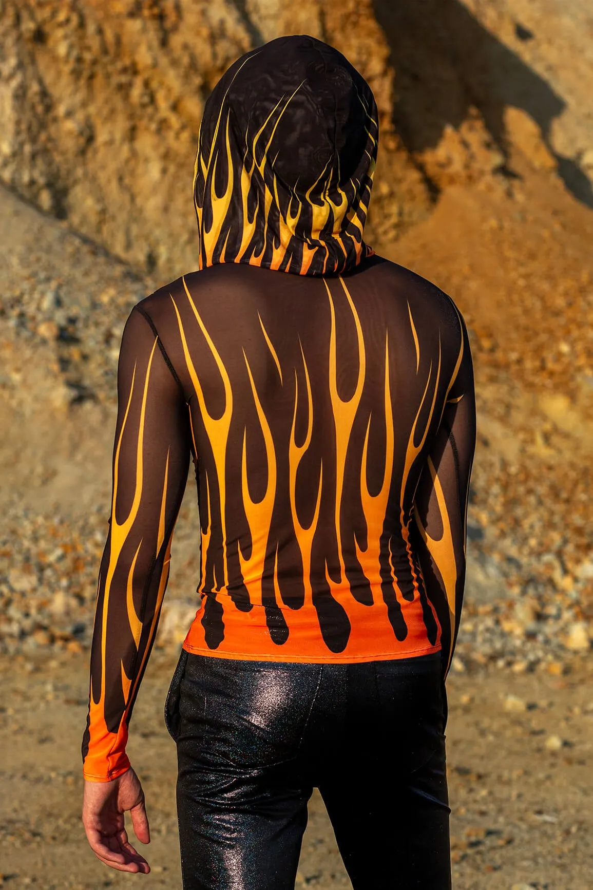 Firestarter Red Male Mesh Top