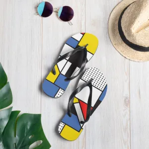 Flip-Flops Mondrian / Women Flip flops / Fashion Flip Flops (Shipping from US & Latvia)