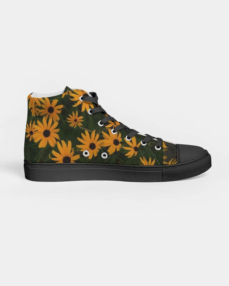 Flower Pattern Women's Hightop Canvas Shoe 