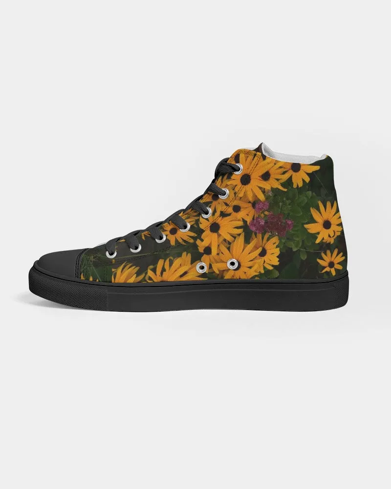 Flower Pattern Women's Hightop Canvas Shoe 