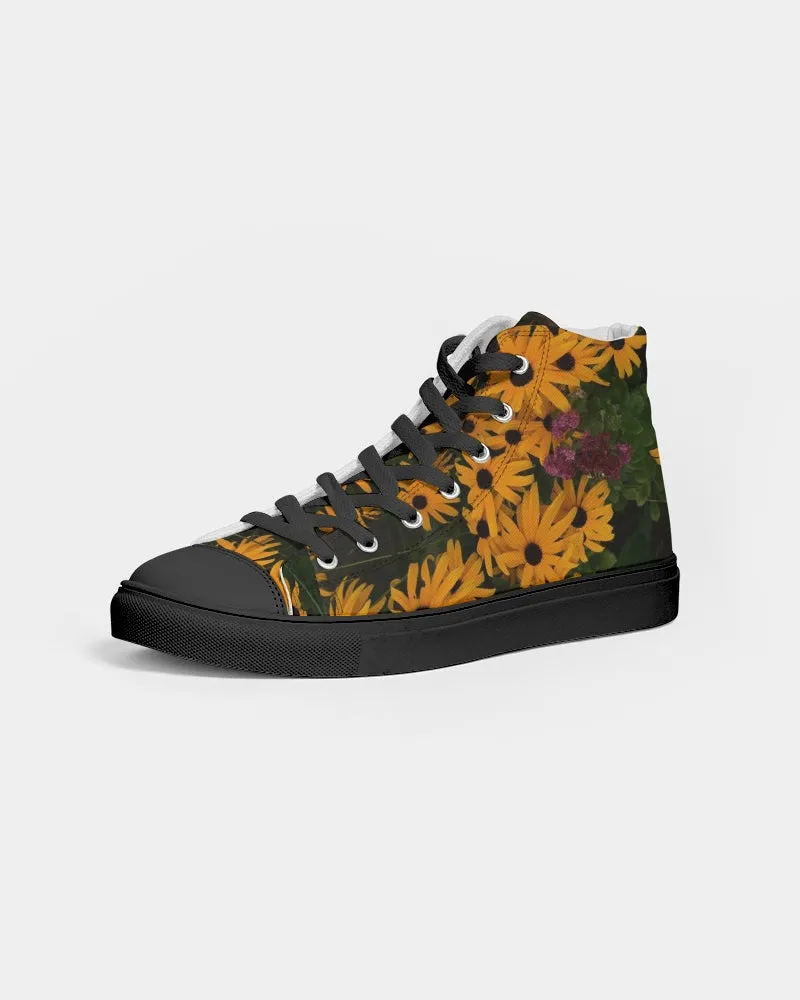 Flower Pattern Women's Hightop Canvas Shoe 