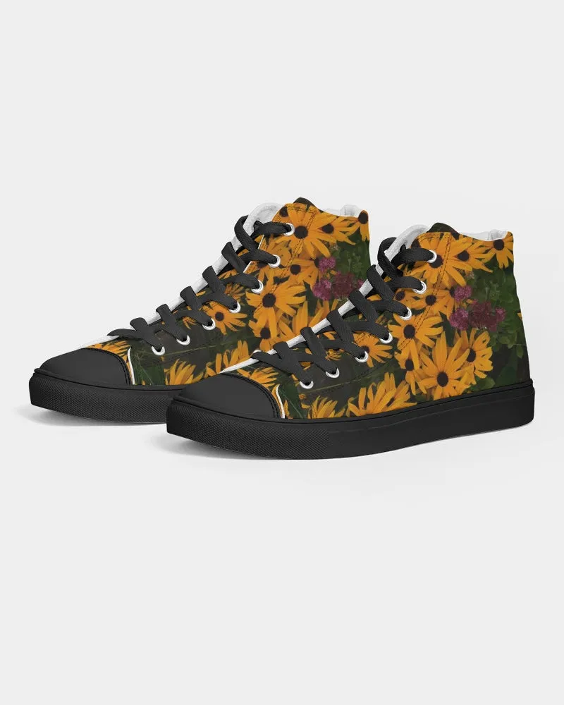 Flower Pattern Women's Hightop Canvas Shoe 