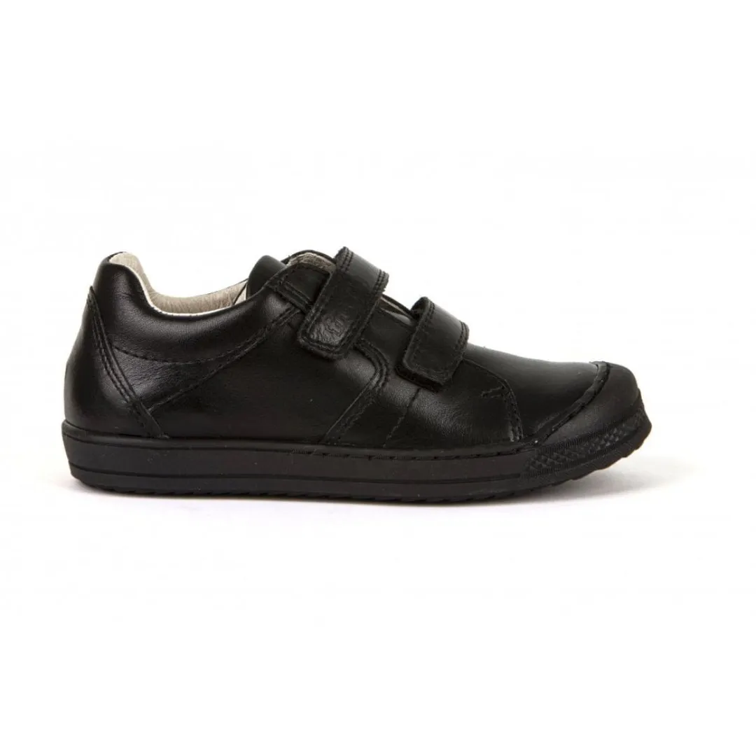 Froddo: Luka Velcro School Shoes - Black Leather