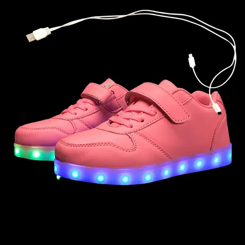 Glowing Night Led Shoes For Kids - Pink  | Kids Led Light Shoes