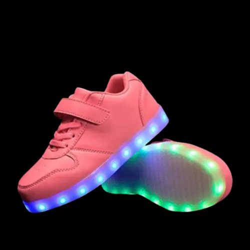 Glowing Night Led Shoes For Kids - Pink  | Kids Led Light Shoes