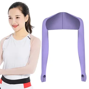 Golf Sunscreen Shawl Sleeves Outdoor Sports Cycling Ice Silk One Word Raglan Sleeves, Size: One Code(Light Purple)