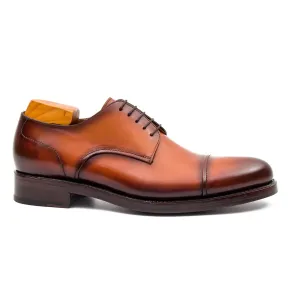 Handmade Derby Shoes Brown Leather