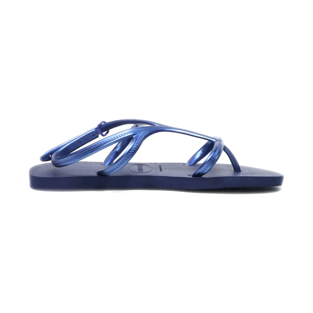 Havaianas Slippers Canvas Blue Colour For Men