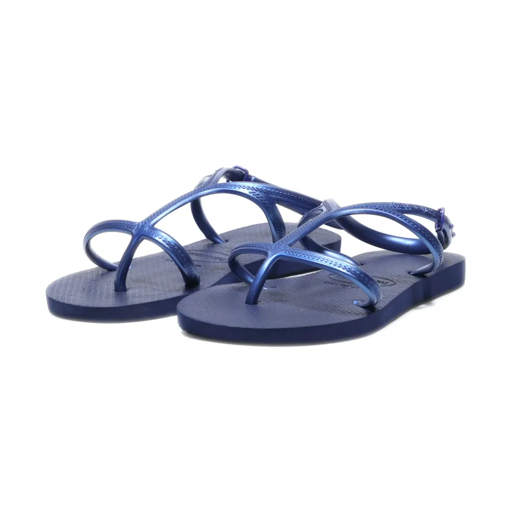 Havaianas Slippers Canvas Blue Colour For Men