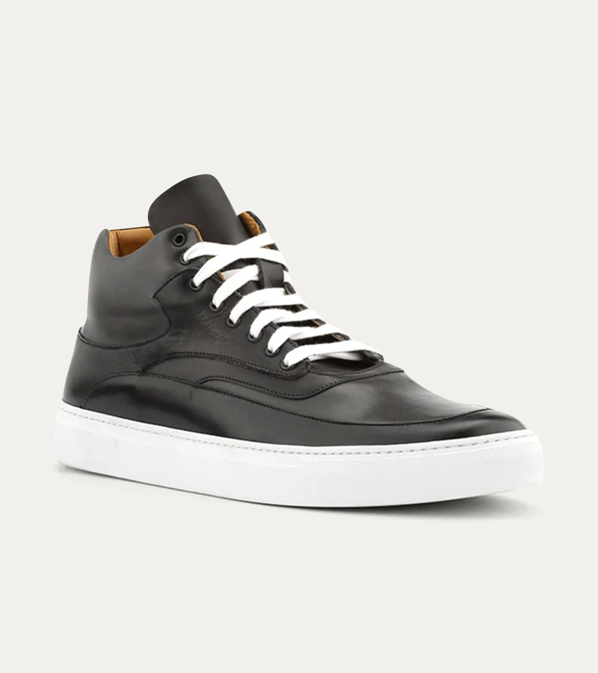 High Top Dress Sneakers In Black & Grey Smoke