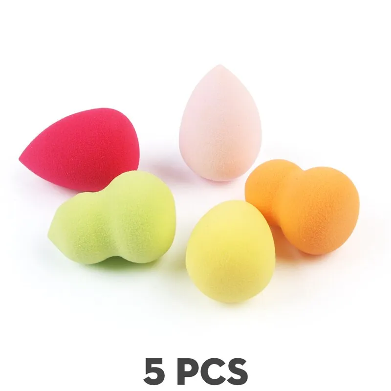 Hot 5/10pcs Makeup Foundation Sponge Cosmetic Puff Smooth Beauty Make Up Sponge Beauty Tools Waterdrop Puff High Elastic Charm