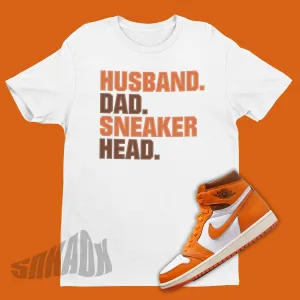 Husband Dad Sneakerhead Shirt For Matching Air Jordan 1 High Starfish