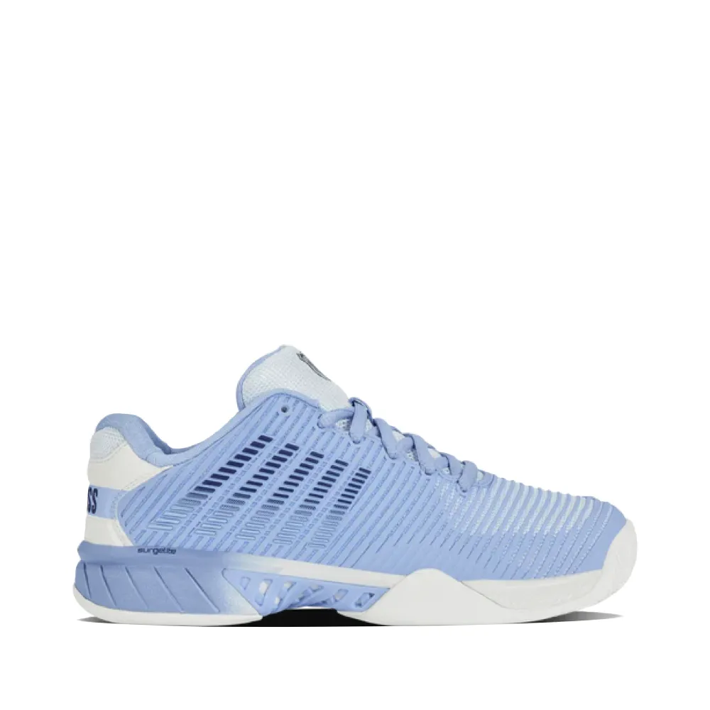 K-Swiss Women's Hypercourt Express 2 Court Shoe in Bright White/Open Air/Estate Blue