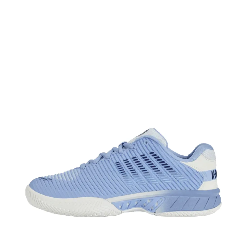 K-Swiss Women's Hypercourt Express 2 Court Shoe in Bright White/Open Air/Estate Blue