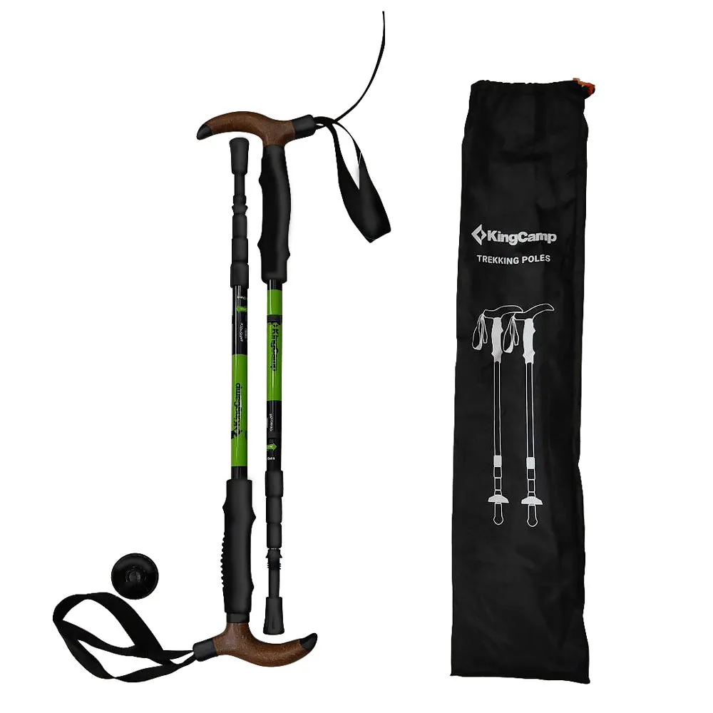 KingCamp Compact TT Trekking Trail Pole (Green) - by pair