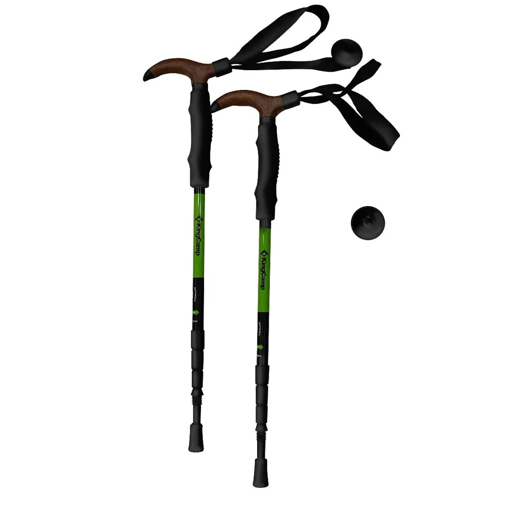 KingCamp Compact TT Trekking Trail Pole (Green) - by pair