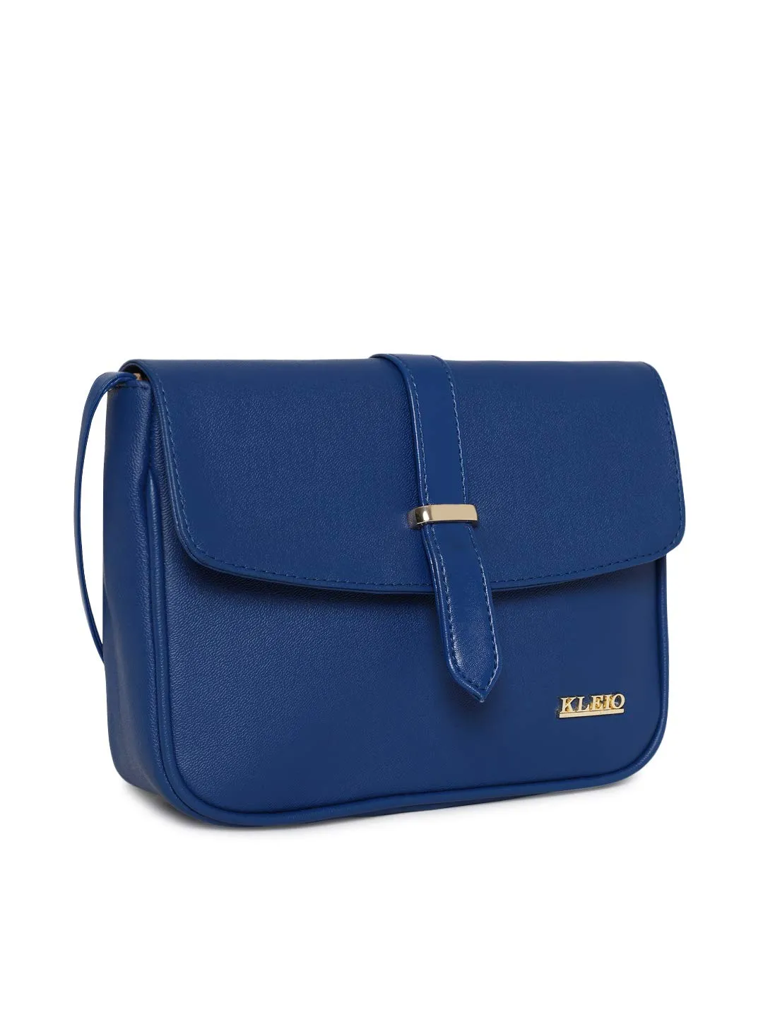 KLEIO Stylish PU Sling Bag for Women/Girls (Royal Blue) (HO8016KL-RB)