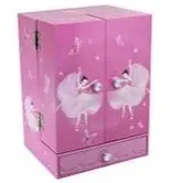 Large Musical Wardrobe Jewellery Box - Romantic Ballerina