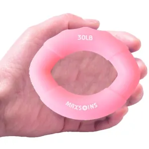 MAXSOINS MXO-009898 Silicone Finger Exercise Grip Device Olive Shape Rehabilitation Finger Pinch Device, Specification: 30LB(Pink)