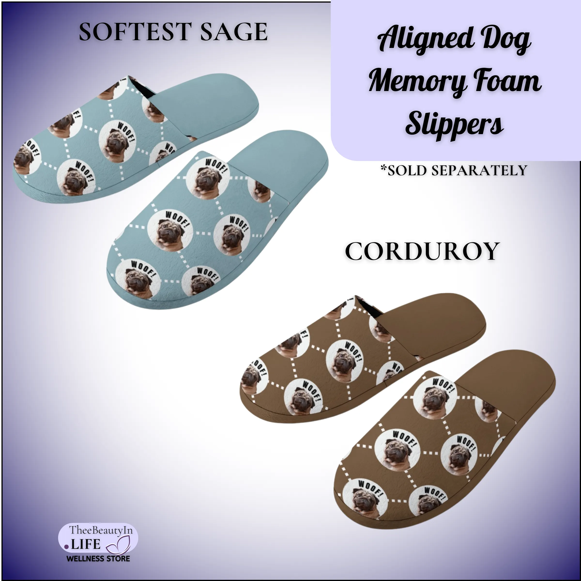 Memory Foam Slippers - Aligned Dog Custom | Pet Photo House Shoes for Dog Owners | Personalized Black Slippers | Dog Bedroom Shoes for Women | Pug Clothes | Fun Animal Slippers with Picture